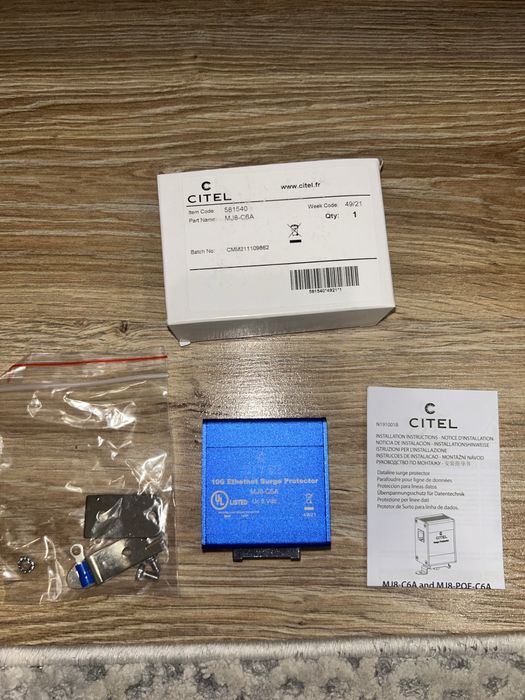 УЗИП CITEL MJ8-C6A 10G Ethernet Surge Protector — новый