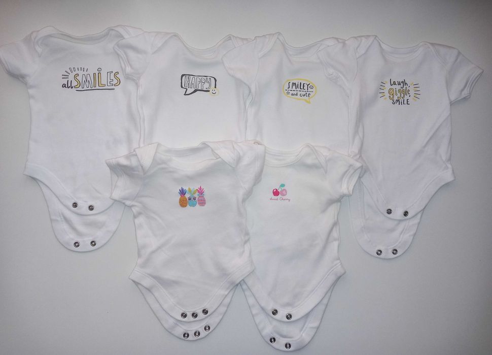 Маркови бебешки бодита с къс ръкав