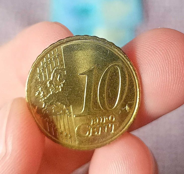 Евроценты 10, 5, 2, 1, Франция, монеты