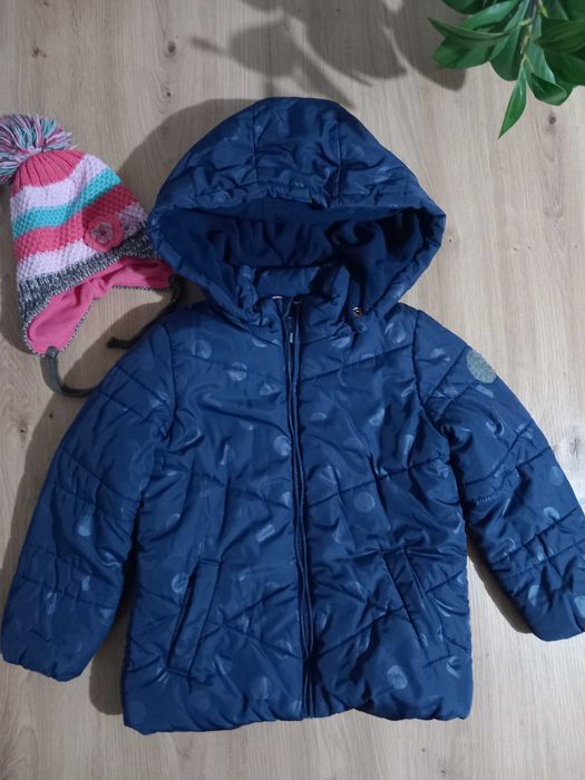 Детско зимно яке за момиченце ESPRIT 4-5г. + зимна шапка с полар