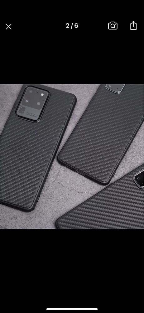 Husa Imitatie Carbon Samsung S20 S21 Plus Ultra Slim 0.2mm Neagra