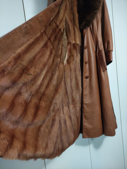 Haina piele blana naturala Lux ZILLI