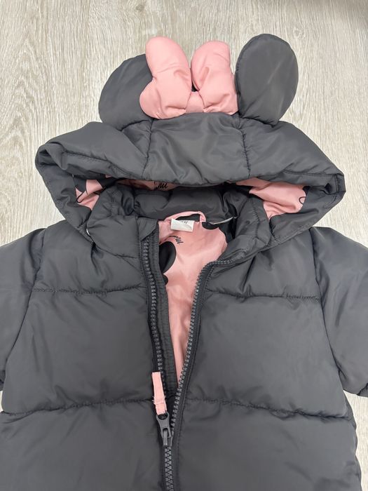 Топло тъмно сиво зимно яке H&M за момиче