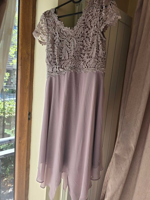 Официална рокля цвят пепел от рози