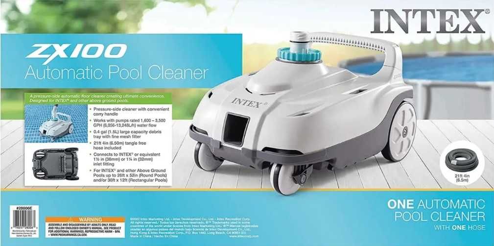 Автоматический очиститель (пылесос) для бассейна ZX100 Intex 28006