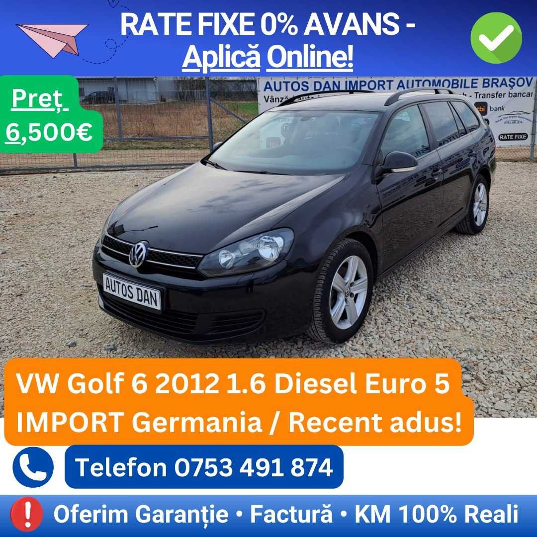 Posibilitate rate fara avans~Golf 6~2012~1.6 TDI~euro 5