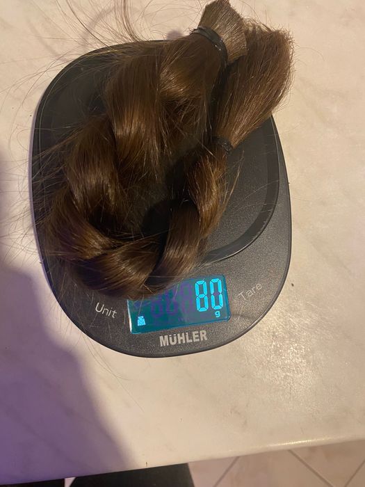 Естествена коса 35 см - кафява, права.