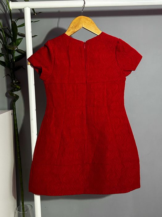 Mayoral girls' red short sleeve dress 8y