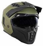 Casca moto Black Street Fighter Verde Army