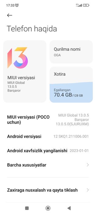 Poco 3x pro sotiladi