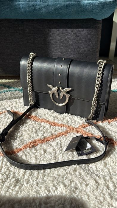 Geanta de piele Pinko Love Classic