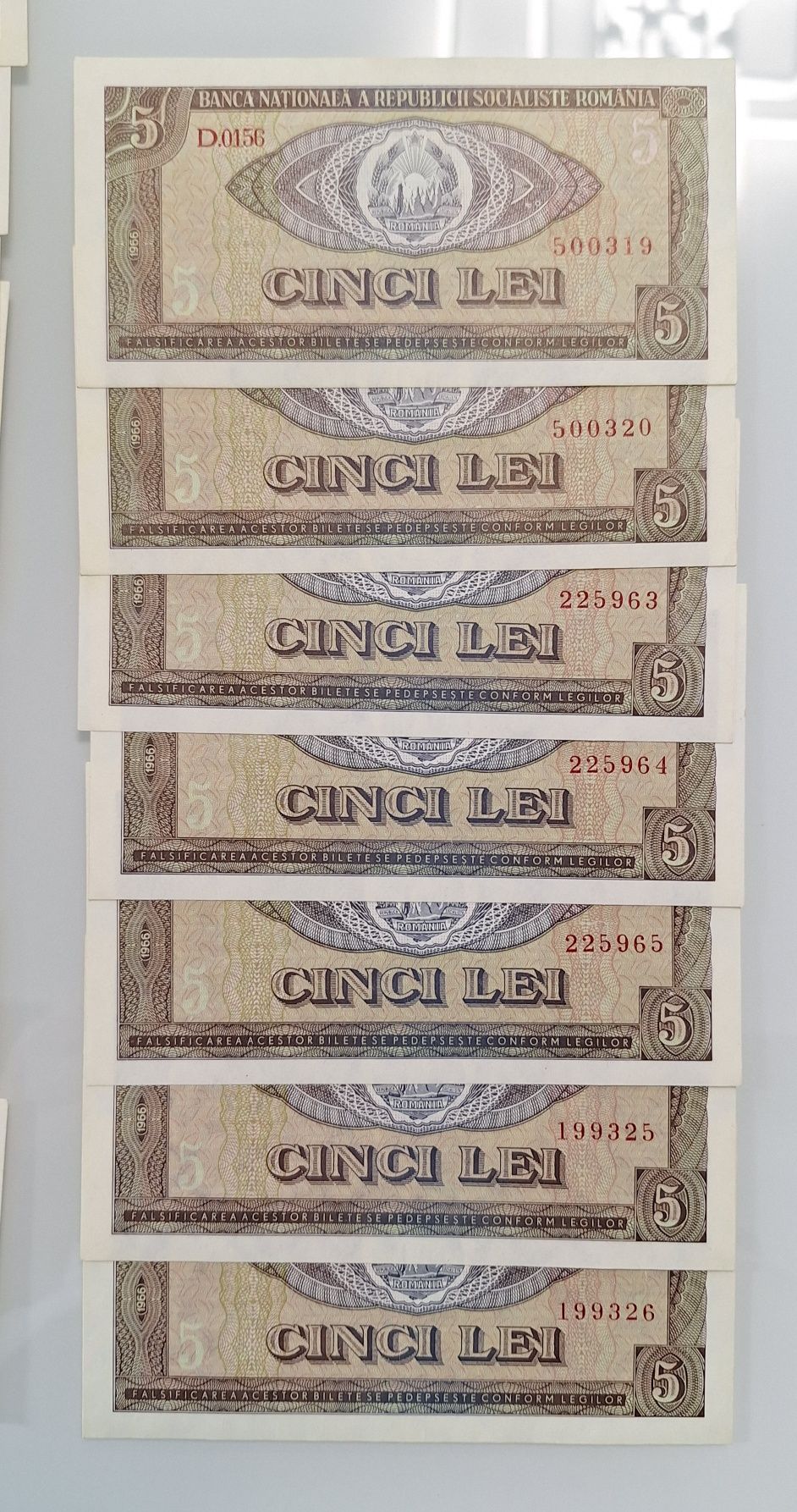 Bancnota 5 lei 1966 UNC