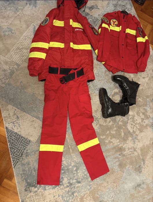 Costum smurd voluntar marime 56 tricou panatloni si geaca