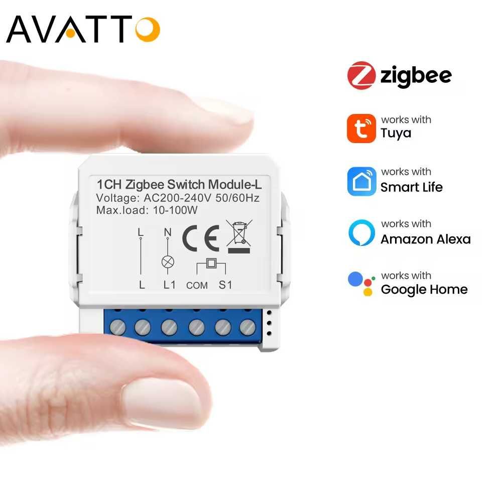 AVATTO LZWSM16 Zigbee модул ∎ БЕЗ НУЛА ∎ за осветление 1|2|3 канала