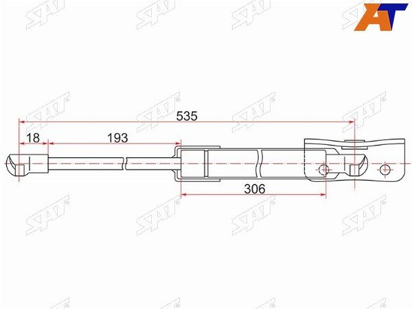 Амортизатор крышки багажника Mitsubishi Outlander