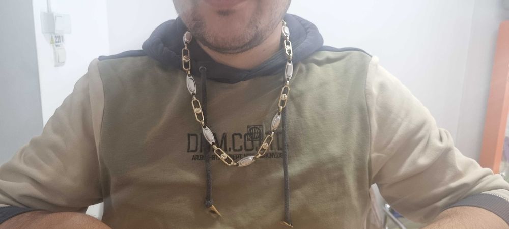 Lant aur 14K 50gr medalion 12gr