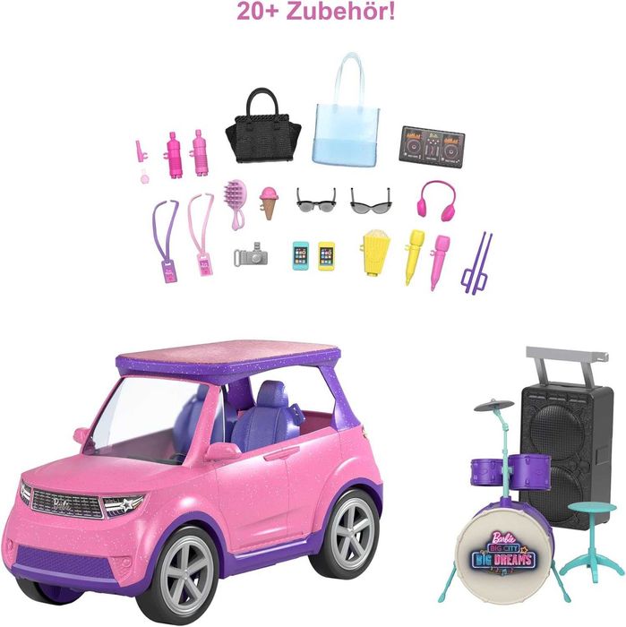 Barbie Трансформиращ сe джип Барби кола Big City Big Dreams НОВА