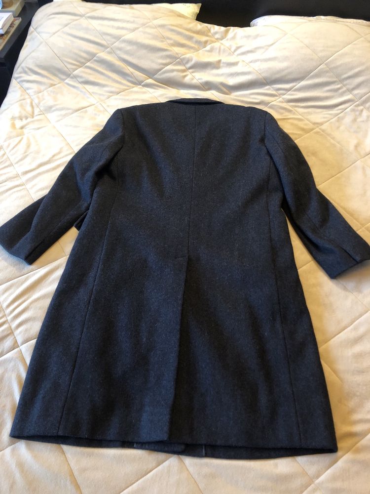 Palton barbatesc, negru, stofa lana