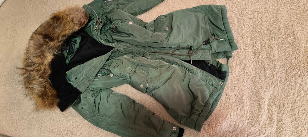 Дамска парка с естествен косъм