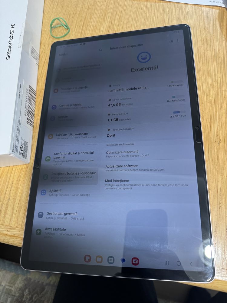 Samsung galaxy tab S7 FE.   Tableta.