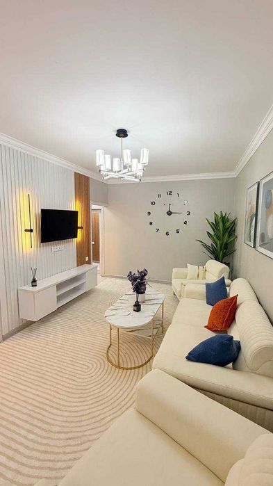 Чиланзар - 19кв 1/3/4, с евроремонтом, мебелью и техникой