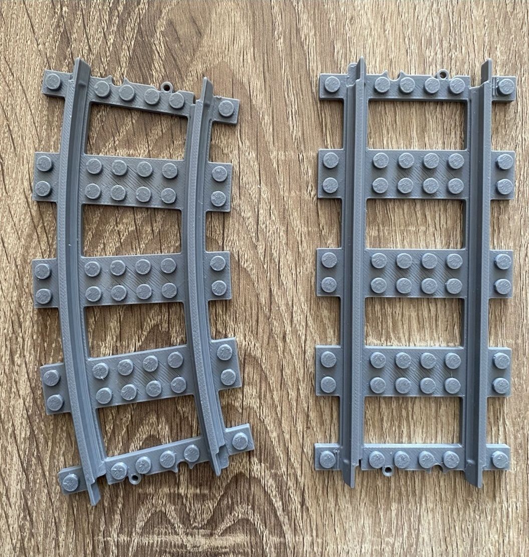 Intersectie 4 macazuri sine tren Lego City, intersectie simpla, sine