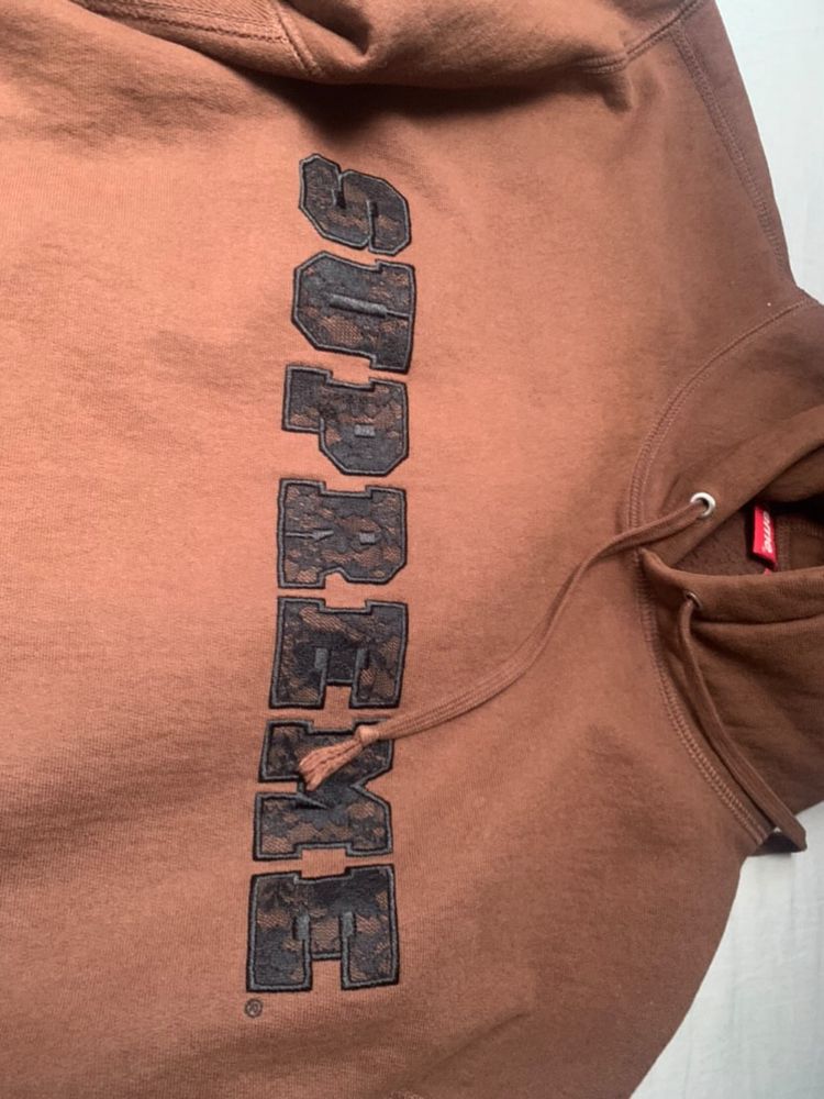 Supreme Lace hooded sweatshirt  Dark Brown