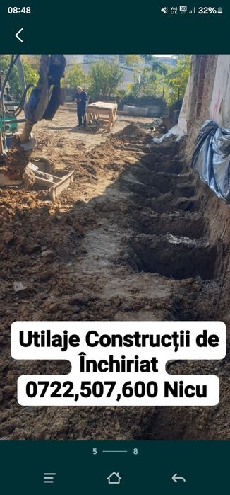 Închirieri Utilaje Construcții  Bucuresti-Ilfov Miniexcavator si Bobc