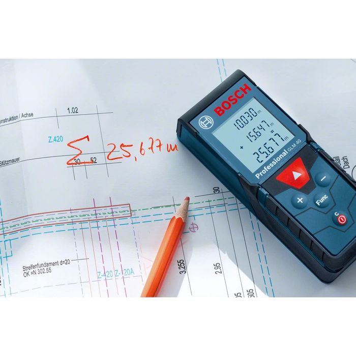 Telemetru laser Bosch Professional GLM 40, ± 1.5 mm precizie, sigilat