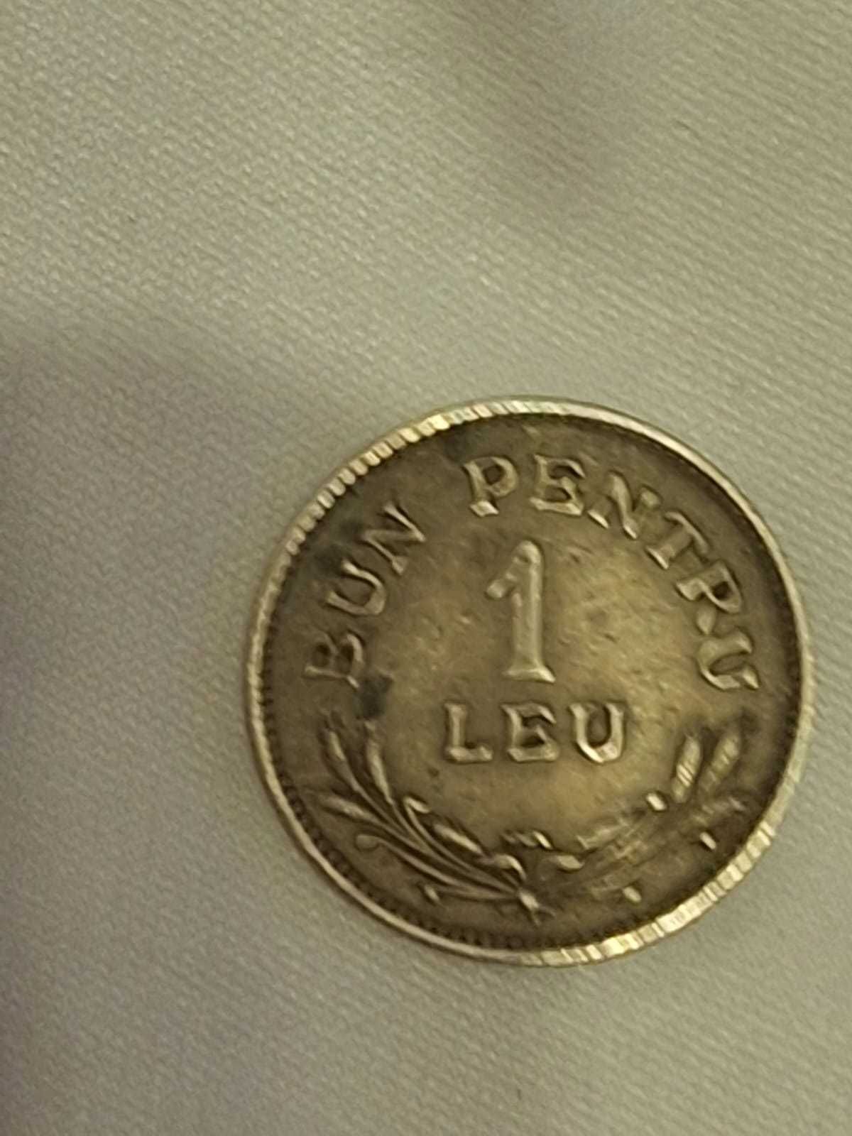 Vand moneda de 1 leu  anul 1924