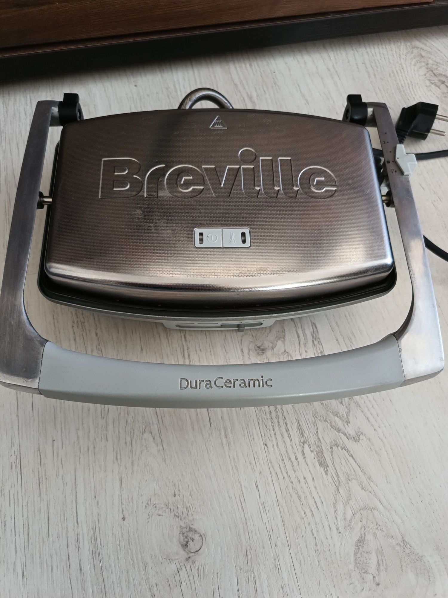 Sandwich maker BREVILLE Panini DuraCeramic VST071X-DIM, 1000W, arginti