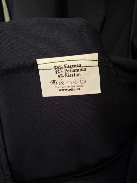 Sacou bleumarin nou cu etichetă material vâscoză mărimea M