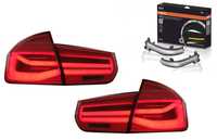 Stopuri LED M Look Red Clear Line BMW Seria 3 F30 (2011-2019) LCI