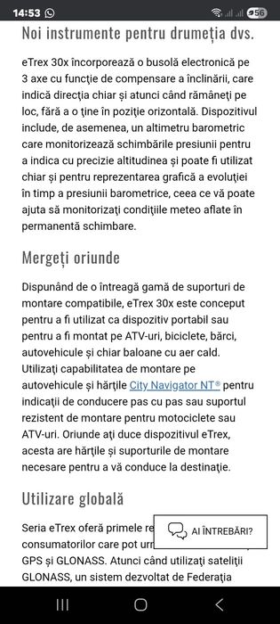 Gps drumetii Garmin Etrex 30x