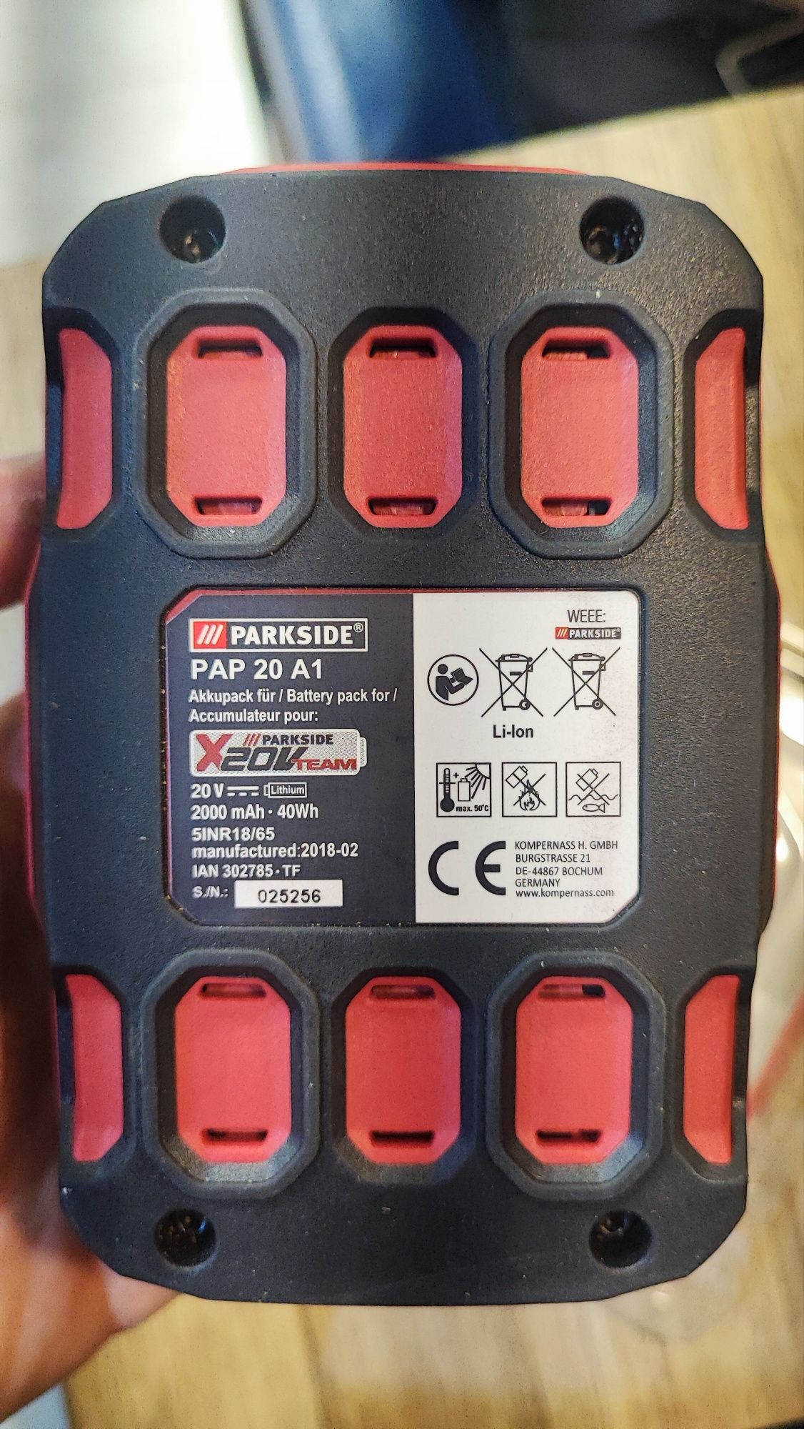 Батерия Parkside 2A 20V