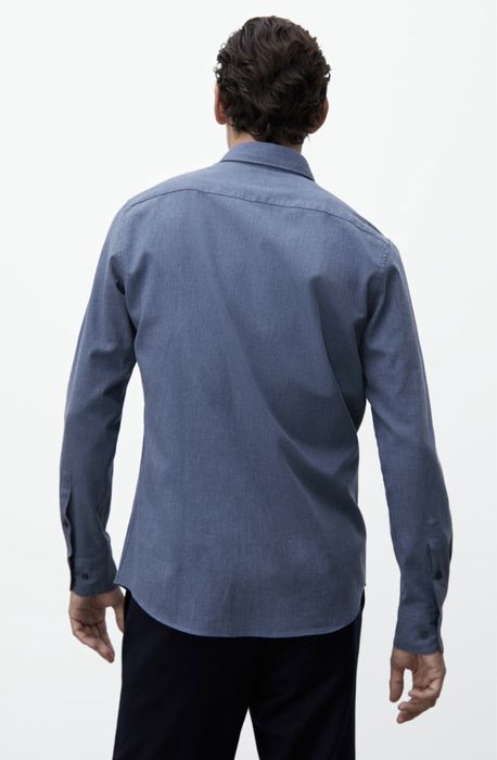 Camasa Massimo Dutti, albastra/gri