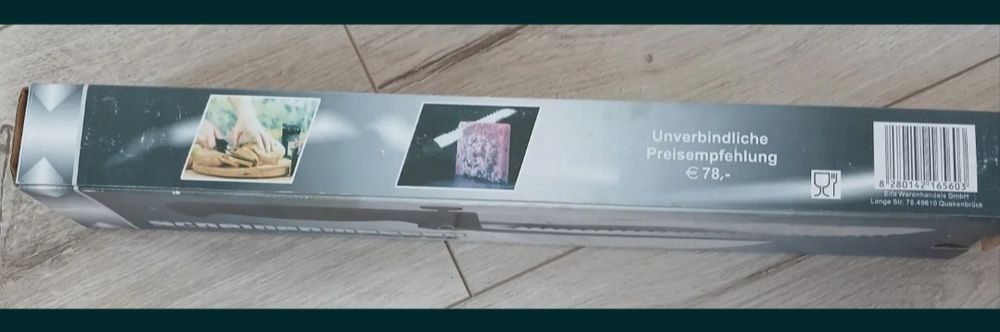 Назъбен кухненски нож за хляб и месо + калъф– НОВ