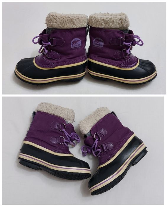 Cizme zapada SOREL Carnivale, ghete iarnă ptr copii, apreschiuri nr 30