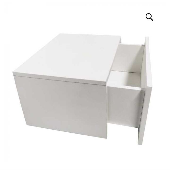 Нощно висящо шкафче -индустриално -50 см ширина в цвят бял ,светъл дъб