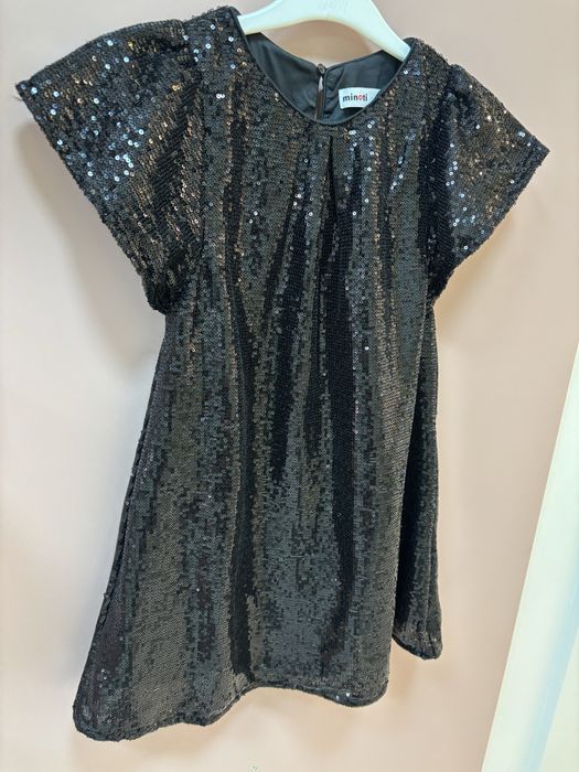 Rochie fetite 6 ani paiete negre