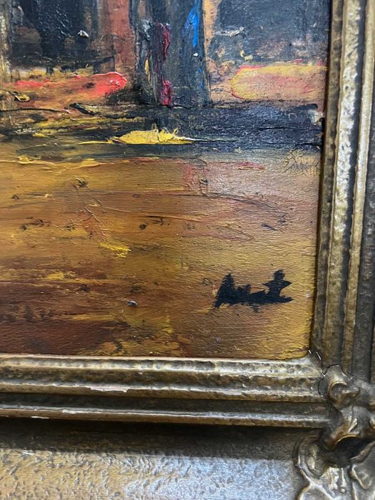 Tablou vechi,pictura in ulei!