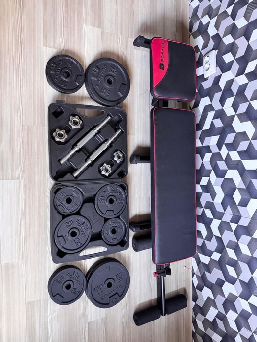 Set gantere, discuri. FARA BANCA