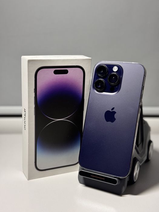 Айфон 14про фиолетовая с каропкой