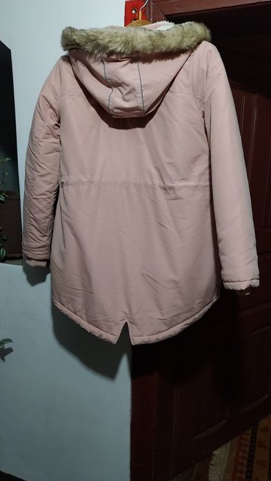Geaca fete îmblănita cu glugă