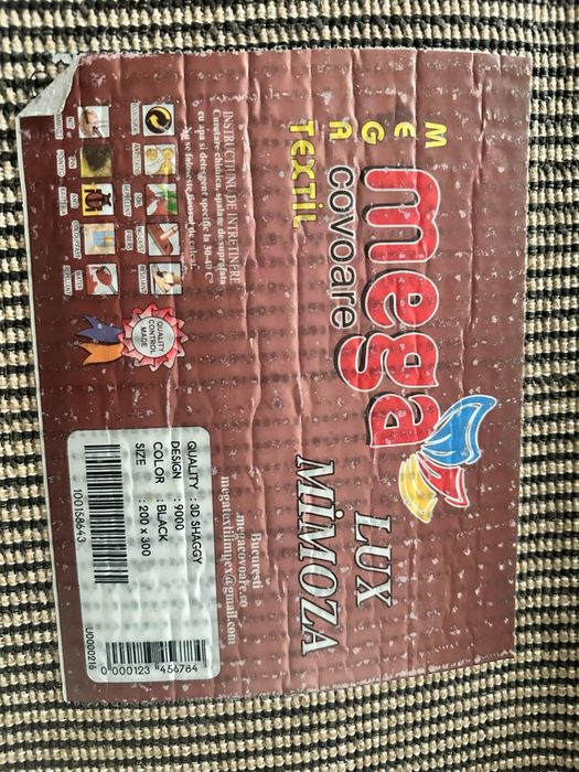 Covor negru 200x300