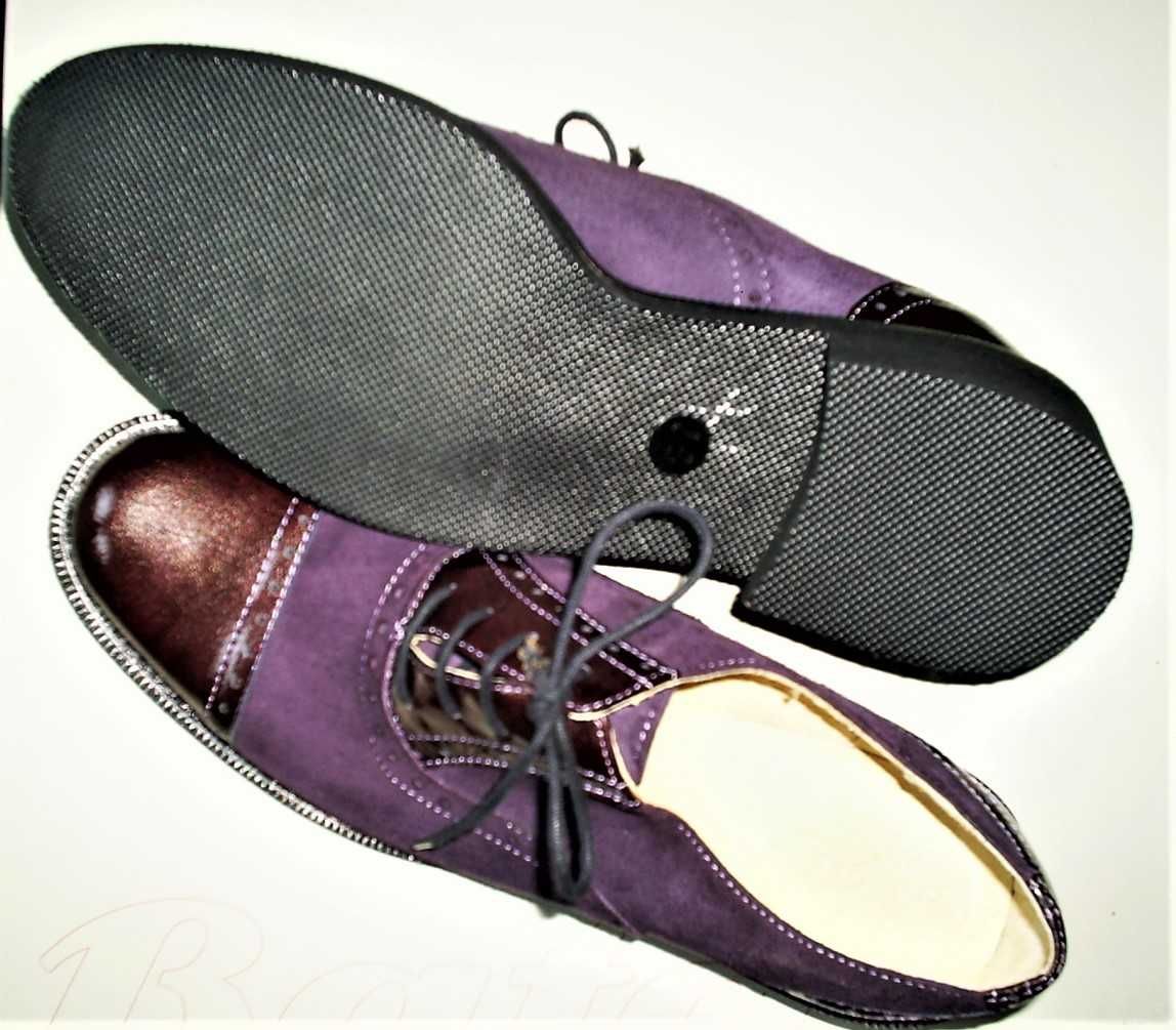 Pantofi MOV+VIŞINIU din piele 100% naturală_marca ALEXA