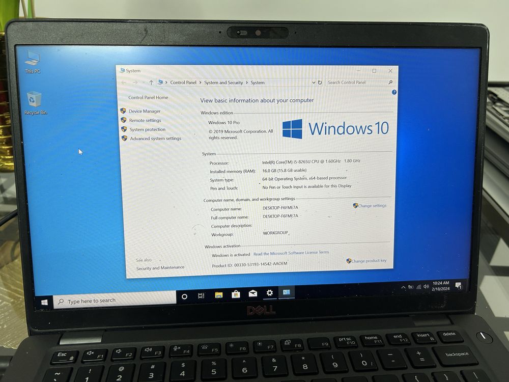 Ultrabook Dell Latitude 5400 i5 16gb Ram 512 Ssd