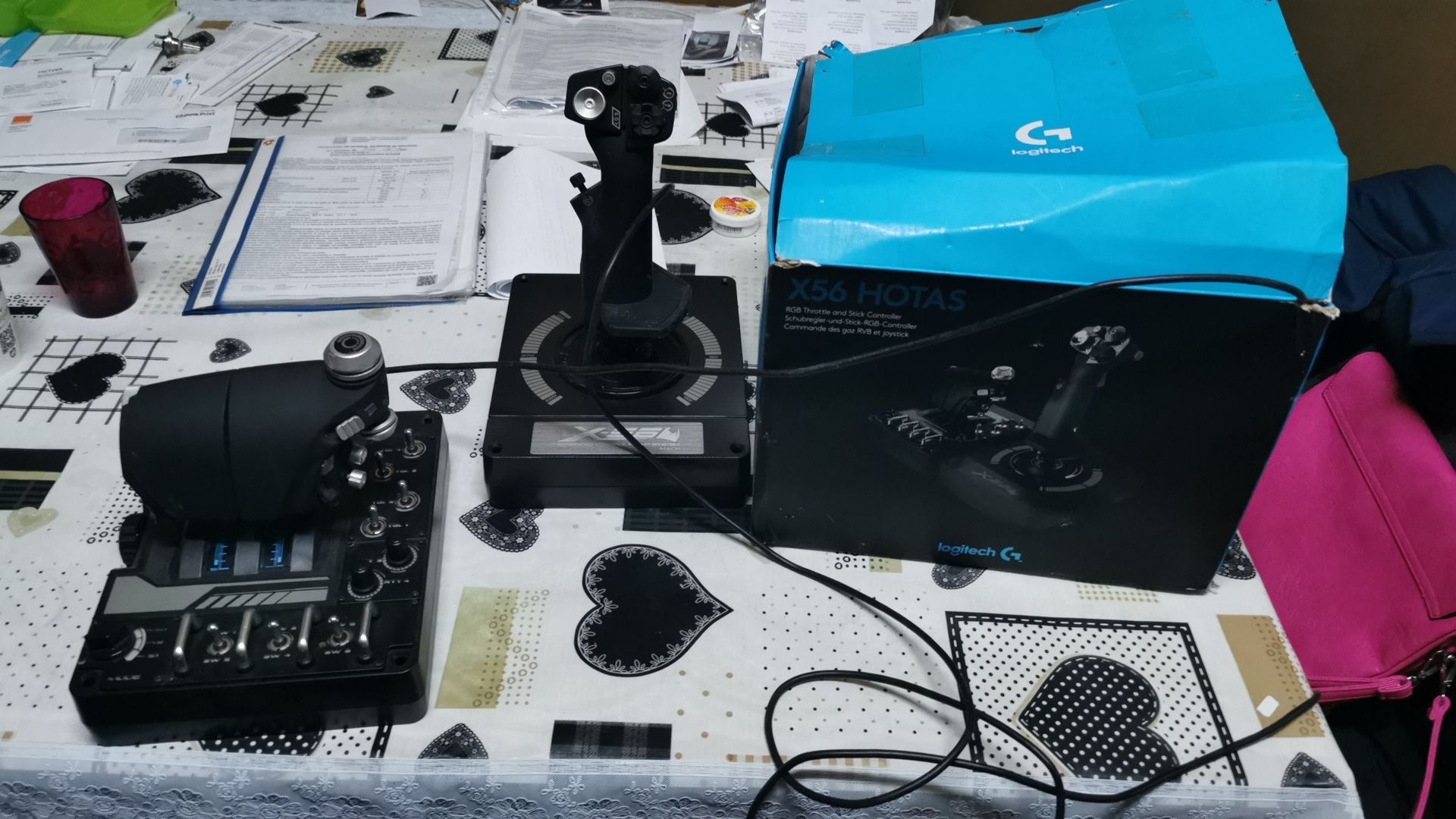 Joystick Logitech X56 Hotas, Negru