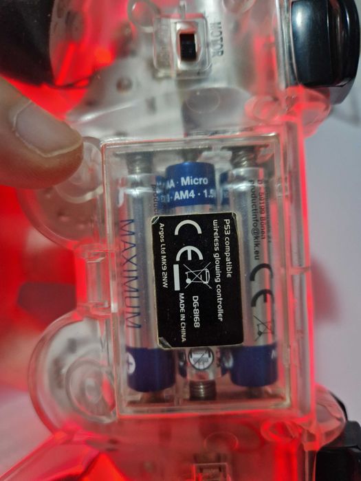 Controller wireless transparent LED – compatibil PS3, PS4, PC – ca nou