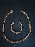 Set cuban barbati placat cu aur 18k